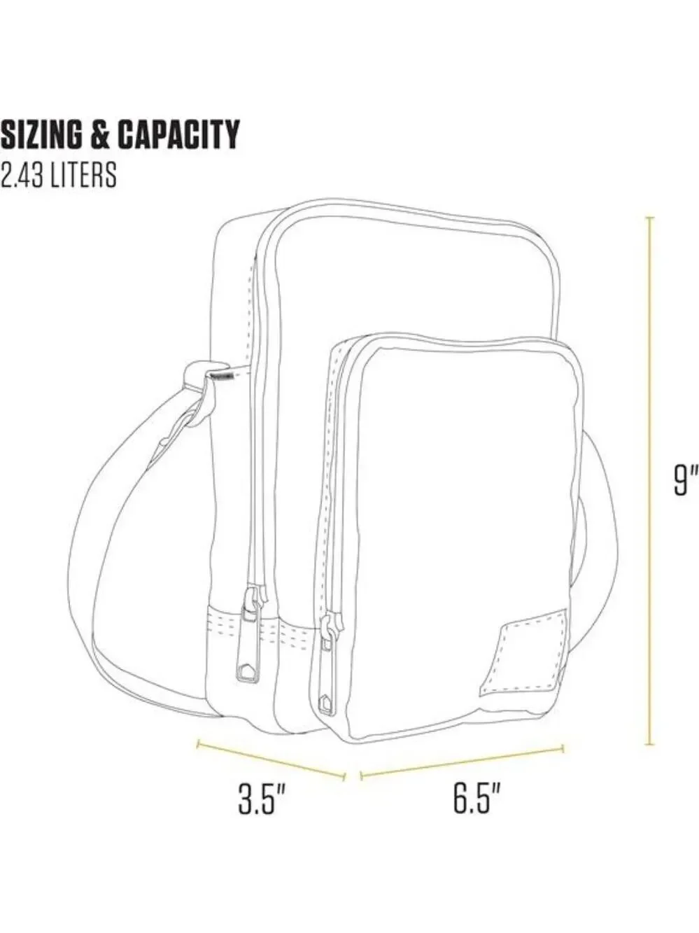 Durable Crossbody Bag for Men Women Zipper Bag Adjustable Travel Hiking Everyday
